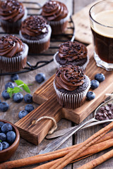 Coffee and chocolate cupcakes
