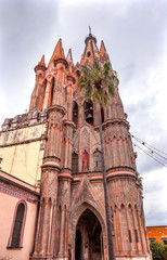 Fototapeta premium Parroquia Christmas Archangel Church San Miguel Mexico
