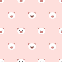 Obraz na płótnie Canvas seamless cute piggy pattern