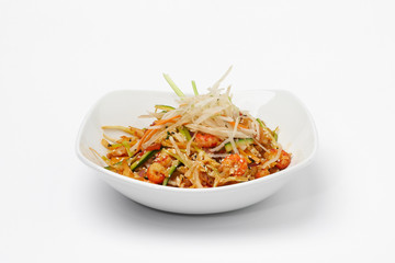 Gourment meat on white plate