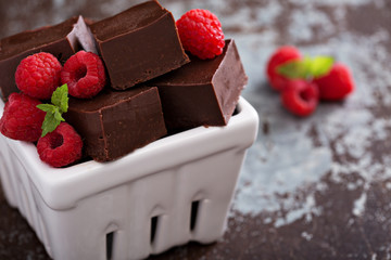 Chocolate fudge pieces