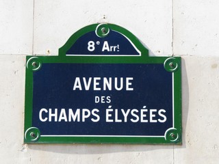 Champs Elysees signboard