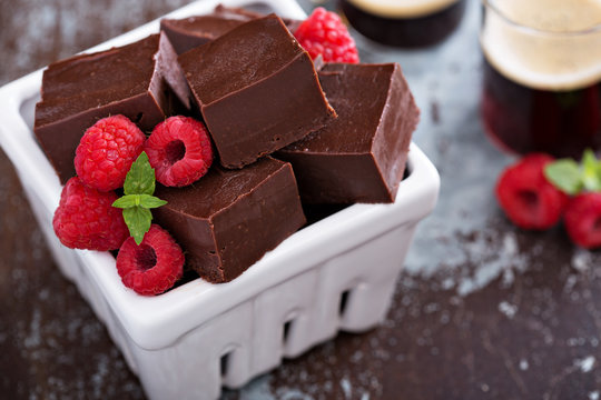Chocolate fudge pieces