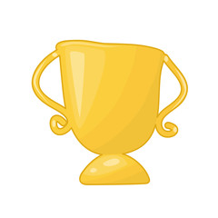 gold trophy isolated illustration