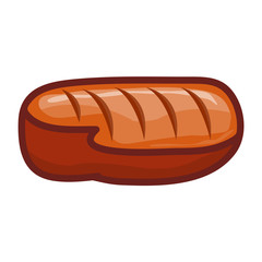 meat steak isolated illustration