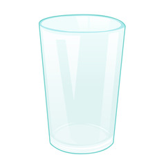 Empty glass isolated illustration