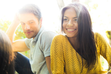 Happy couple outdoors