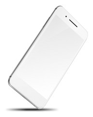 Mobile smart phone isolated on white.