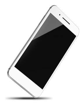 Mobile smart phone isolated on white.