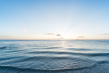 Fototapeta premium Sunset, sea, landscape. Okinawa, Japan, Asia.