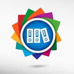Binders color icon, vector illustration