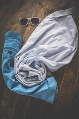 Set of various clothes and accessories for men