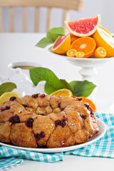 Orange and cranberry monkey bread