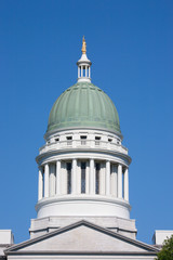 Historic Maine State Capitol Building, Augusta Maine, the state capital.