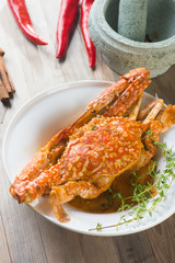 asian style spicy chilli crab, ketam masak cili