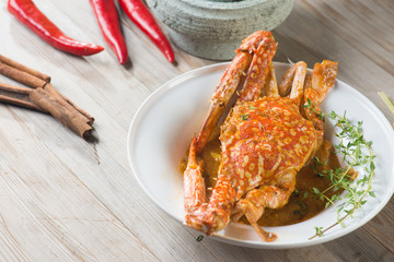 asian style spicy chilli crab, ketam masak cili