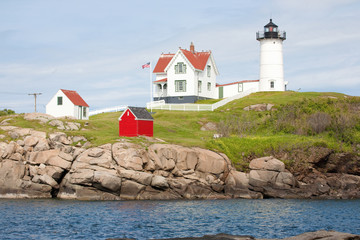 Fototapeta na wymiar Nubble Lighthouse, Cape Neddick, York, Maine.