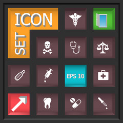 Abstract creative concept vector set of healthcare and medical