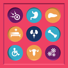 Abstract creative concept vector set of healthcare and medical