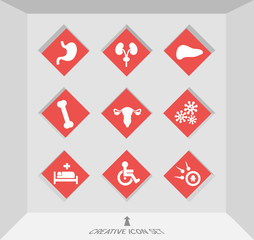 Abstract creative concept vector set of healthcare and medical