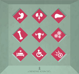 Abstract creative concept vector set of healthcare and medical