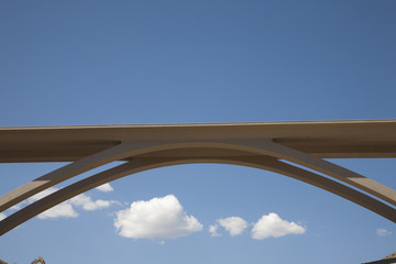 Galena Creed twin-span concrete arch bridge along Route 395 and Interstate 580 in Washoe County,...