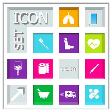 Abstract creative concept vector set of healthcare and medical