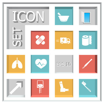 Abstract creative concept vector set of healthcare and medical