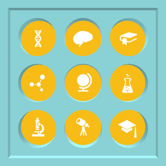 Fototapeta premium Abstract creative concept vector set of science and education