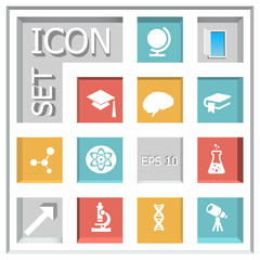 Abstract creative concept vector set of science and education