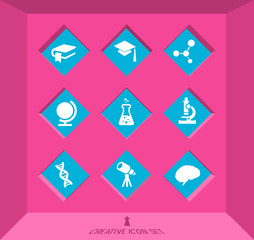 Abstract creative concept vector set of science and education