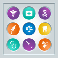 Abstract creative concept vector set of healthcare and medical