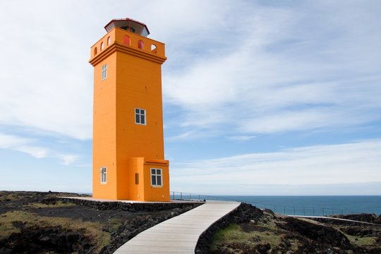 Skalasnagi lighthouse in Snaefellsnes Peninsula, west Iceland