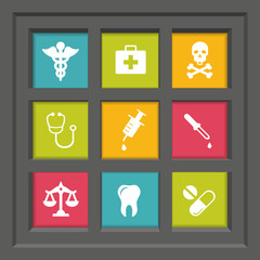 Abstract creative concept vector set of healthcare and medical
