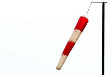 A close up of an isolated windsock
