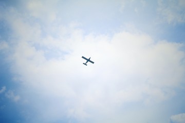 Military aircraft in the sky