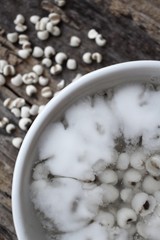 Dessert of job's tears with coconut milk