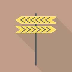 Road sign icon. Flat design.