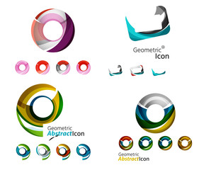 Universal abstract geometric shapes - business emblems