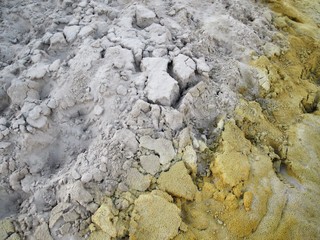 Cracked dry soil