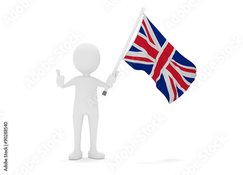 "3d Männchen mit Großbritannien Flagge" Stockfotos und ...
