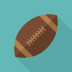 American football ball in the flat design