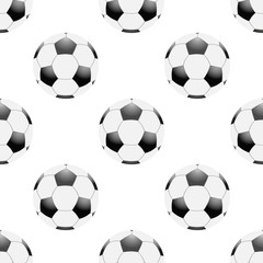 Universal vector football seamless patterns tiling. Sport theme with balls.