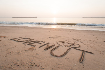 Sunrise and sea beach