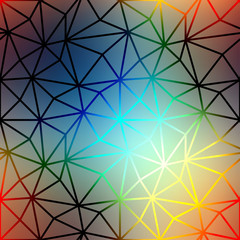 Geometric pattern of triangles on blurred background.