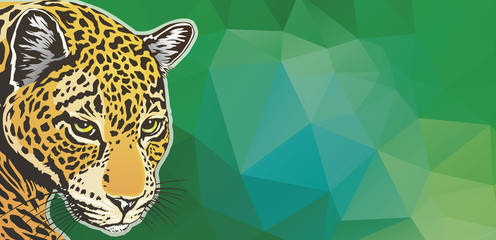Naklejka premium jaguar poster