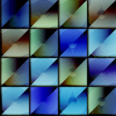 Abstract geometric blue background.
