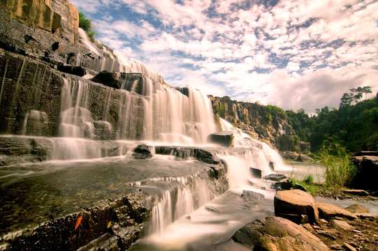 Pongour (Elephant) waterfall near Dalat, Vietnam