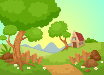 rural landscape vector