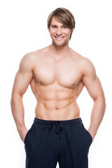 Fototapeta premium Handsome man with muscular torso.